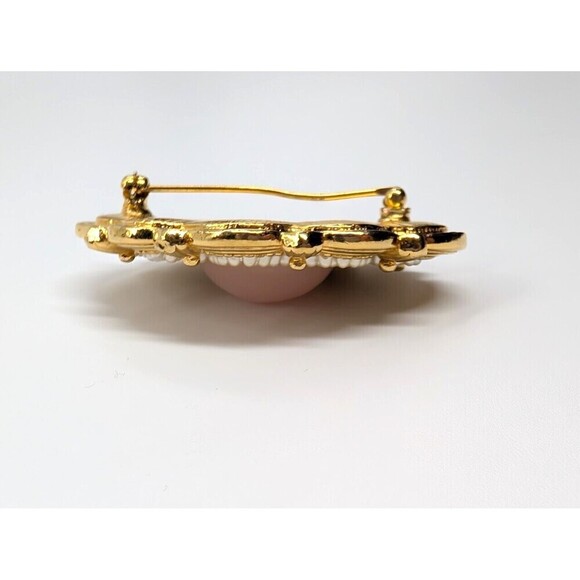 3 Vintage Brooch Avon Victorian Spring Faux Pearl Hand Painted Pin Romantic - Picture 11 of 14